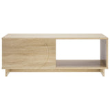 Coffee Table Sonoma Oak 95 x 50.5 x 35 cm Engineered Wood - Top-Down View
