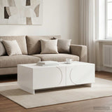 Coffee Table White 102 x 50.5 x 35 cm Engineered Wood