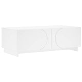 Coffee Table White 102 x 50.5 x 35 cm Engineered Wood - Front View