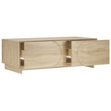 Coffee Table Sonoma Oak 102 x 50.5 x 35 cm Engineered Wood - Side View