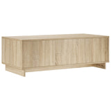 Coffee Table Sonoma Oak 102 x 50.5 x 35 cm Engineered Wood - Rear View