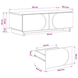 Coffee Table Sonoma Oak 102 x 50.5 x 35 cm Engineered Wood - Extra Image