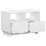 TV Stand 60 x 34.5 x 40 cm White Engineered Wood - Side View