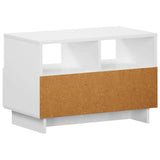 TV Stand 60 x 34.5 x 40 cm White Engineered Wood - Rear View