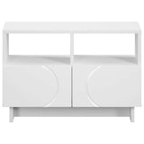 TV Stand 60 x 34.5 x 40 cm White Engineered Wood - Top-Down View