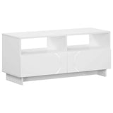 TV Stand 90 x 34.5 x 40 cm White Engineered Wood - Front View