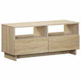 TV Stand 90 x 34.5 x 40 cm Sonoma Oak Engineered Wood - Front View