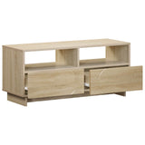 TV Stand 90 x 34.5 x 40 cm Sonoma Oak Engineered Wood - Side View