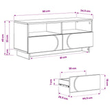 TV Stand 90 x 34.5 x 40 cm Sonoma Oak Engineered Wood - Extra Image