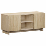 TV Stand 90 x 34.5 x 40 cm Sonoma Oak Engineered Wood - Front View