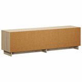 TV Stand 140 x 34.5 x 40 cm Sonoma Oak Engineered Wood - Rear View