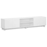 TV Stand 180 x 34.5 x 40 cm White Engineered Wood - Front View