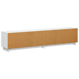 TV Stand 180 x 34.5 x 40 cm White Engineered Wood - Rear View