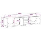 TV Stand 180 x 34.5 x 40 cm White Engineered Wood - Extra Image