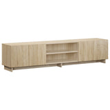 TV Stand 180 x 34.5 x 40 cm Sonoma Oak Engineered Wood - Front View