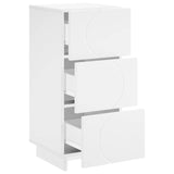 Sideboard White 33.5 x 34.5 x 75 cm Engineered Wood - Side View