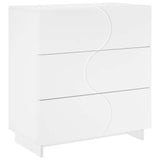 Sideboard White 70 x 38 x 75 cm Engineered Wood - Front View