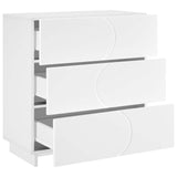 Sideboard White 70 x 38 x 75 cm Engineered Wood - Side View