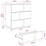 Sideboard White 70 x 38 x 75 cm Engineered Wood