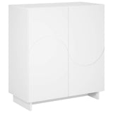 Sideboard White 67 x 34.5 x 75 cm Engineered wood - Front View