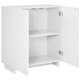 Sideboard White 67 x 34.5 x 75 cm Engineered wood - Side View