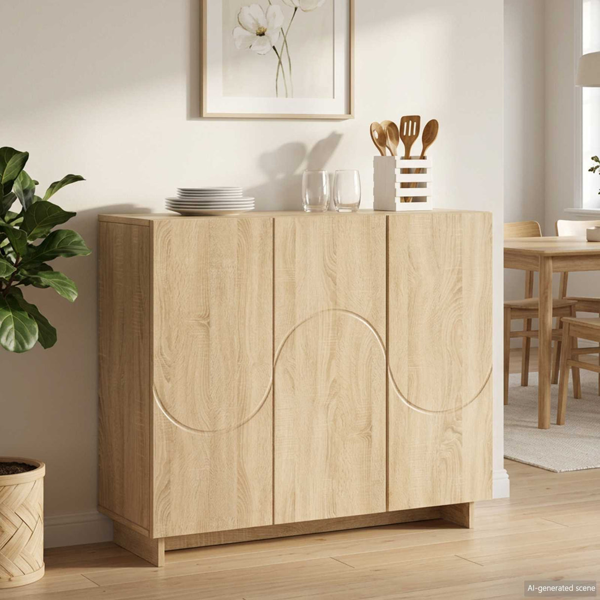 Sideboard Sonoma Oak 85.5 x 31 x 75 cm Engineered Wood
