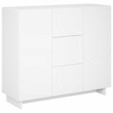 Sideboard White 85.5 x 31 x 75 cm Engineered Wood - Front View