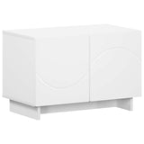 TV Stand 60 x 34.5 x 40 cm White Engineered Wood - Front View
