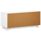 TV Stand 90 x 34.5 x 40 cm White Engineered Wood - Rear View