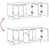 TV Stand 90 x 34.5 x 40 cm Sonoma Oak Engineered Wood - Extra Image