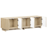 TV Stand 140 x 34.5 x 40 cm Sonoma Oak Engineered Wood - Side View