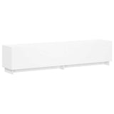 TV Stand 180 x 34.5 x 40 cm White Engineered Wood - Front View