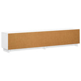 TV Stand 180 x 34.5 x 40 cm White Engineered Wood - Rear View