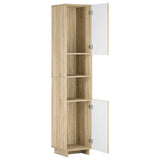 Bathroom cabinet Sonoma Oak 36.5 x 38 x 180 cm Engineered Wood - Side View