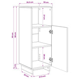 Bathroom cabinet Sonoma Oak 36.5 x 38 x 95 cm Engineered Wood