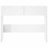 Console Table White 96.5 x 38 x 75 cm Engineered Wood - Top-Down View