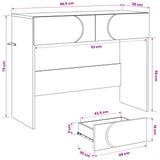 Console Table White 96.5 x 38 x 75 cm Engineered Wood