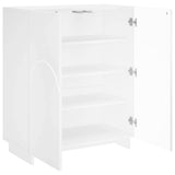 Shoe Cabinet 73 x 38 x 87.5 cm Engineered Wood White - Side View