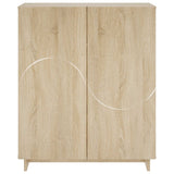 Shoe Cabinet 73 x 38 x 87.5 cm Engineered Wood Sonoma Oak - Top-Down View
