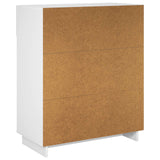 Shoe Cabinet 73 x 38 x 87.5 cm Engineered Wood White - Rear View