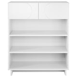 Shoe Cabinet 73 x 38 x 87.5 cm Engineered Wood White