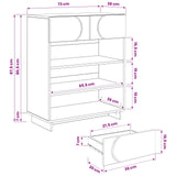 Shoe Cabinet 73 x 38 x 87.5 cm Engineered Wood White - Extra Image
