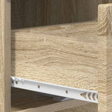 Shoe Cabinet 73 x 38 x 87.5 cm Engineered Wood Sonoma Oak - Close-Up Angle