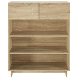 Shoe Cabinet 73 x 38 x 87.5 cm Engineered Wood Sonoma Oak - Top-Down View
