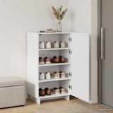 Shoe Cabinet 48 x 38 x 87.5 cm Engineered Wood White