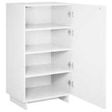Shoe Cabinet 48 x 38 x 87.5 cm Engineered Wood White - Side View