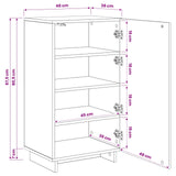 Shoe Cabinet 48 x 38 x 87.5 cm Engineered Wood White