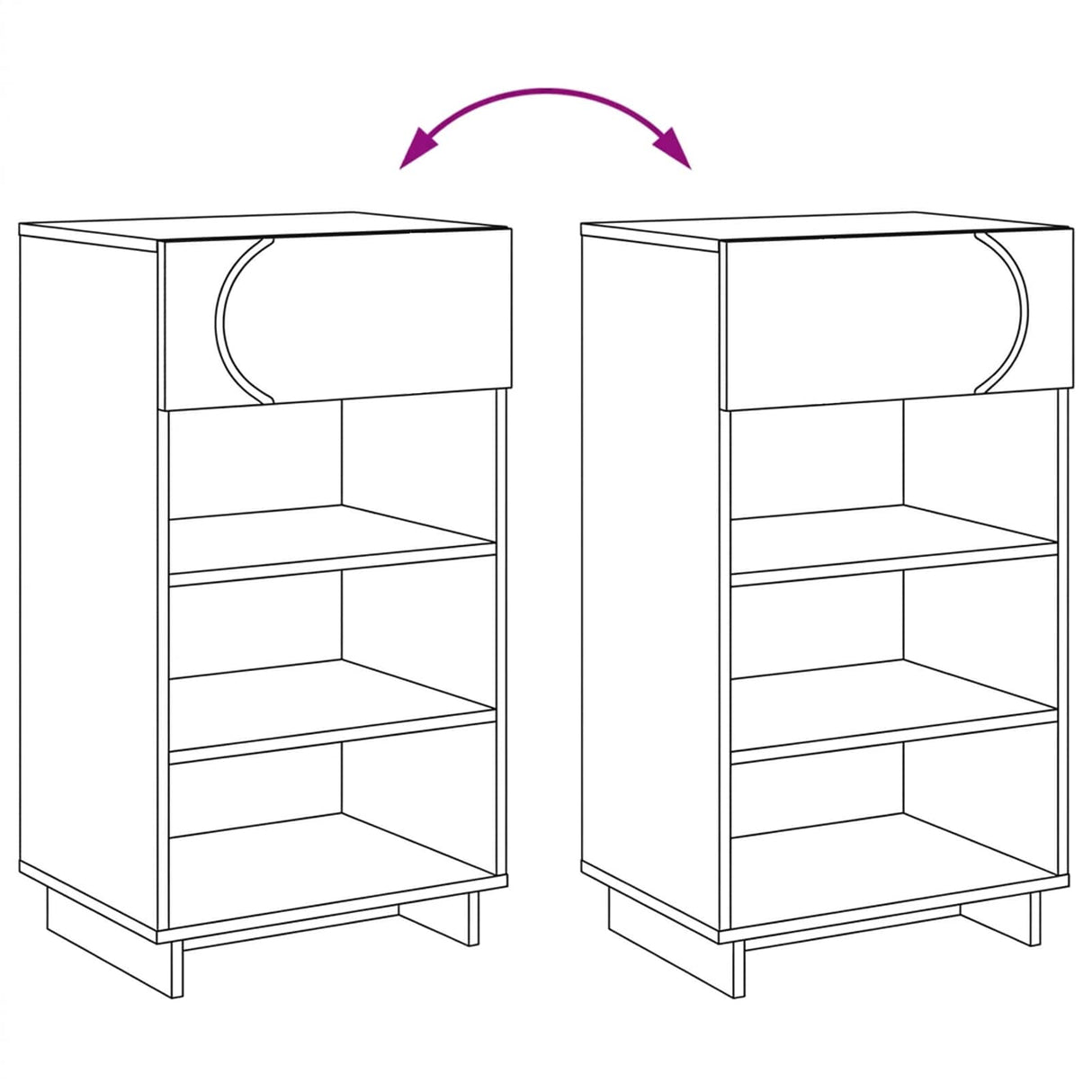 Shoe Cabinet 48 x 38 x 87.5 cm Engineered Wood White