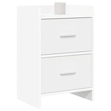Bedside Tables White 40 x 30 x 60 cm Engineered Wood - Front View