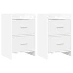 Bedside Tables 2 pcs White 40 x 30 x 60 cm Engineered Wood